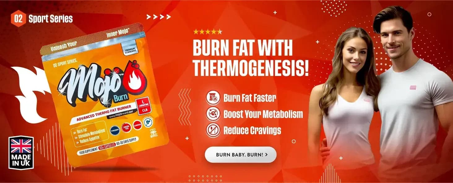 Mojo Burn — حارق الدهون الحراري المتقدم: احرق الدهون بسرعة أكبر، عزّز عملية الأيض لديك، قلل الرغبة الشديدة. احرق يا حبيبي، احرق!